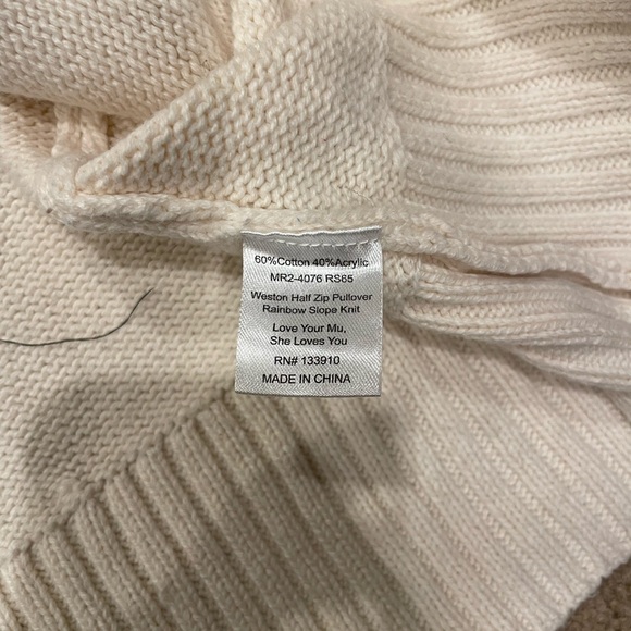 Show Me Your Mumu Weston Half Zip Pullover Rainbow Slope Knit Size Medium - Picture 5 of 6